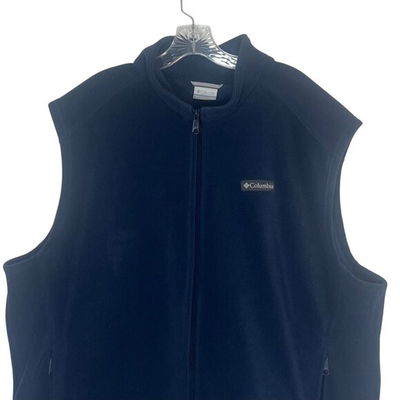 Columbia Mens Fleece Vest Outerwear Blue Size XXL - Picture 3 of 7